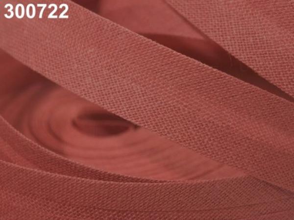 Schrägband Baumwolle Breite 20 mm gefalzt -  Terrakotta